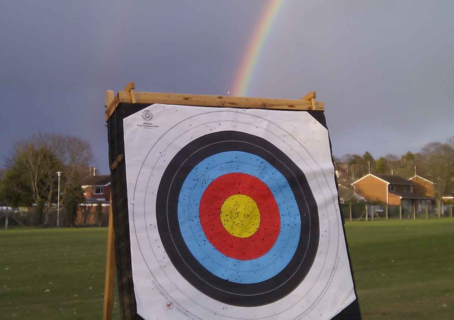 Target with rainbow