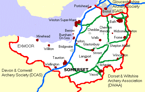 Somerset clubs map location